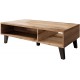 Kaspro - Table Basse - Wotan/Noir style industriel