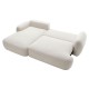 Canapé d'Angle Convertible en Tissu Bouclette Morizia style Japandi