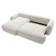 Canapé d'Angle Convertible en Tissu Bouclette Morizia style Japandi