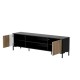 Meuble TV MERCIA – 180 cm – Style Moderne – Chêne Artisan & Noir Mat