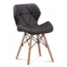 Chaise scandinave ELIOT matelassée pied en bois dsw